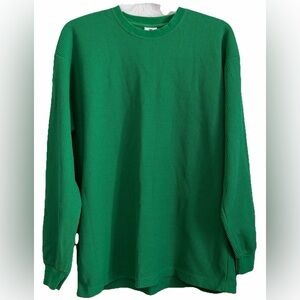 John Son Super Heavyweight Long Sleeve Thermal Shirt Men's 2XL Green Cotton